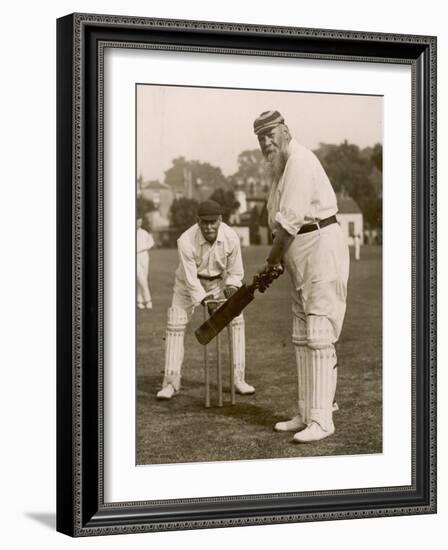 W.G. Grace Batting at Gravesend, 1913-null-Framed Photographic Print