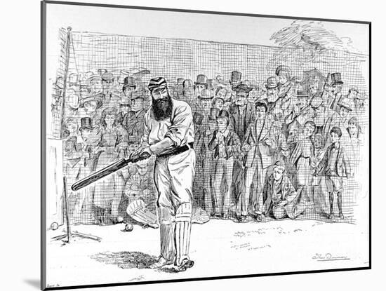 W.G. Grace Batting in the Nets at Lord's, 1895-null-Mounted Photographic Print