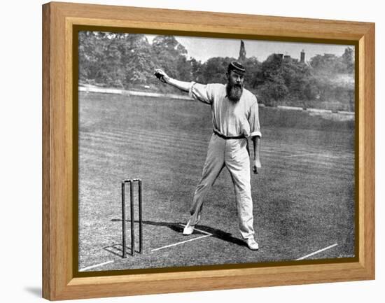 W.G. Grace Bowling at the Crystal Palace Cricket Ground-null-Framed Premier Image Canvas