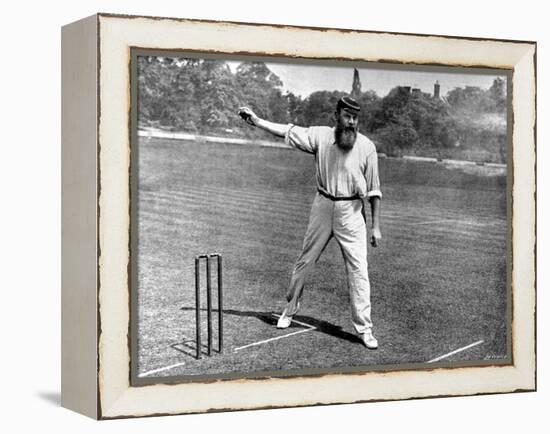 W.G. Grace Bowling at the Crystal Palace Cricket Ground-null-Framed Premier Image Canvas