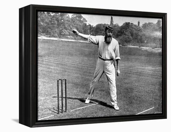 W.G. Grace Bowling at the Crystal Palace Cricket Ground-null-Framed Premier Image Canvas