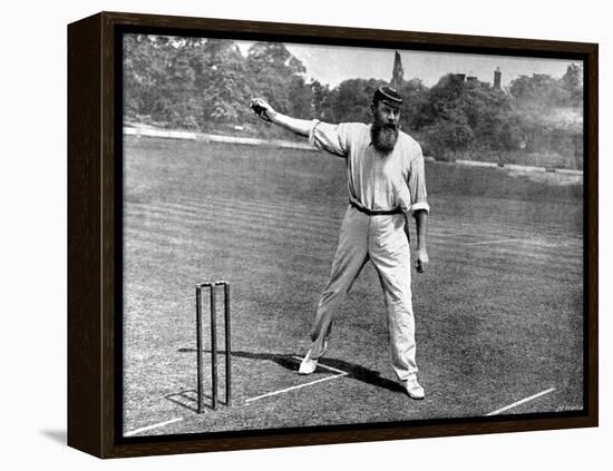 W.G. Grace Bowling at the Crystal Palace Cricket Ground-null-Framed Premier Image Canvas