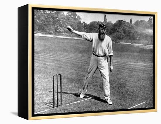 W.G. Grace Bowling at the Crystal Palace Cricket Ground-null-Framed Premier Image Canvas