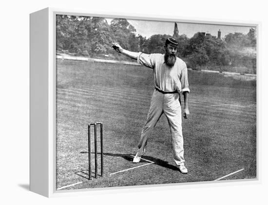 W.G. Grace Bowling at the Crystal Palace Cricket Ground-null-Framed Premier Image Canvas