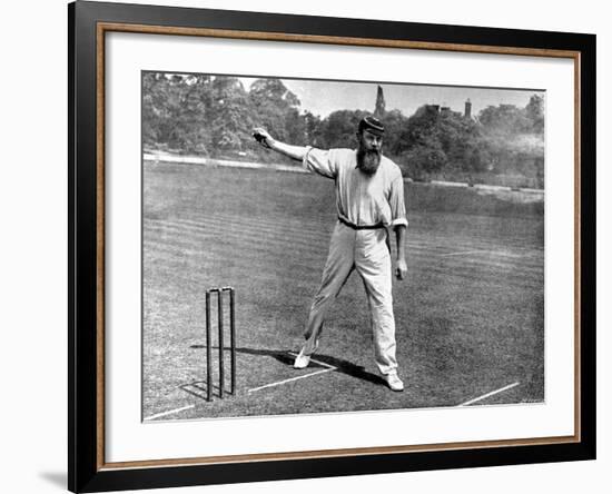 W.G. Grace Bowling at the Crystal Palace Cricket Ground-null-Framed Photographic Print