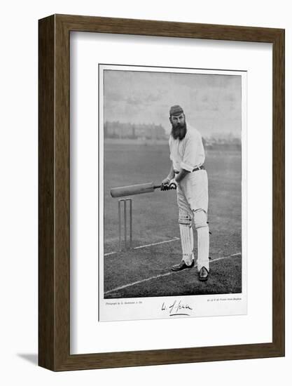 W.G. Grace, from 'Famous Cricketers and Cricket Grounds', Published by Hudson and Kearns, 1895-null-Framed Photographic Print