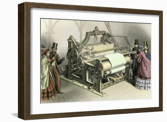 W.G Taylors Patent Power Loom Calico Machine-null-Framed Giclee Print