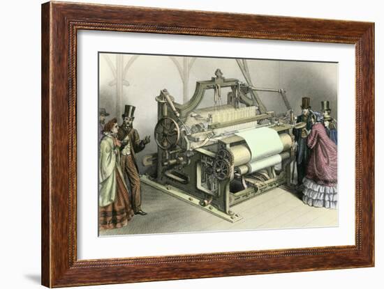 W.G Taylors Patent Power Loom Calico Machine-null-Framed Giclee Print