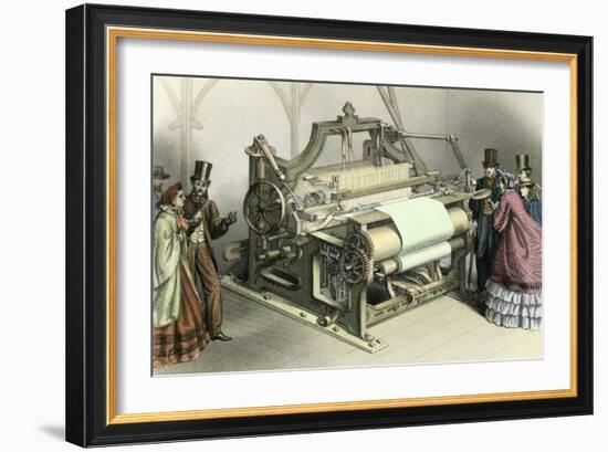 W.G Taylors Patent Power Loom Calico Machine-null-Framed Giclee Print