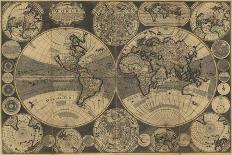 World Map with Planets-W. Godson-Mounted Art Print