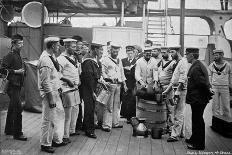 Issuing Rum on Board HMS 'Royal Sovereign, 1896-W Gregory-Framed Premier Image Canvas