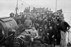 Issuing Rum on Board HMS 'Royal Sovereign, 1896-W Gregory-Framed Premier Image Canvas