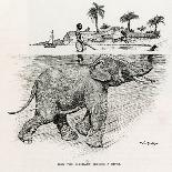 How the Elephant Crosses a River-W.H. Drake-Mounted Art Print