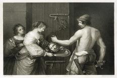 John the Baptist He is Beheaded and Salome Holds out a Dish to Receive His Head-W.h. Egleton-Art Print