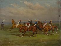 Ploughing with a Three-Horse Team-W.h. Hopkins-Art Print