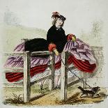 Lady Negotiates a Gate Hand-Colored Print-W.H.J. Carter-Premier Image Canvas