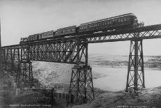 Passenger Train on Posada-Encarnation Trestle Bridge, Mexico-W.H. Jackson-Photographic Print