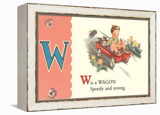 W is a Wagon-null-Framed Stretched Canvas