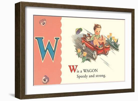 W is a Wagon-null-Framed Art Print