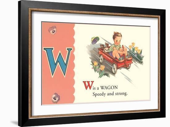 W is a Wagon-null-Framed Art Print