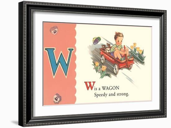 W is a Wagon-null-Framed Art Print