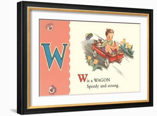 W is a Wagon-null-Framed Art Print