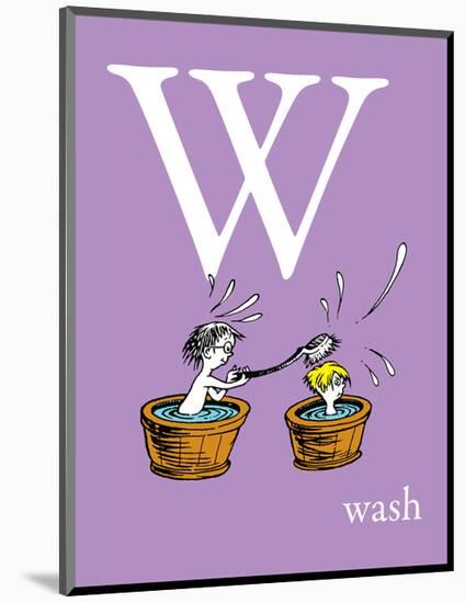 W is for Wash (purple)-Theodor (Dr. Seuss) Geisel-Mounted Art Print