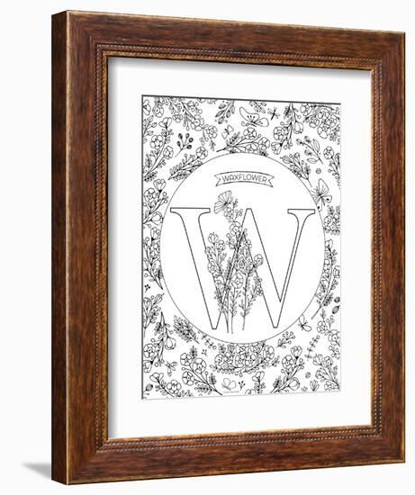 W is for Waxflower-Heather Rosas-Framed Art Print