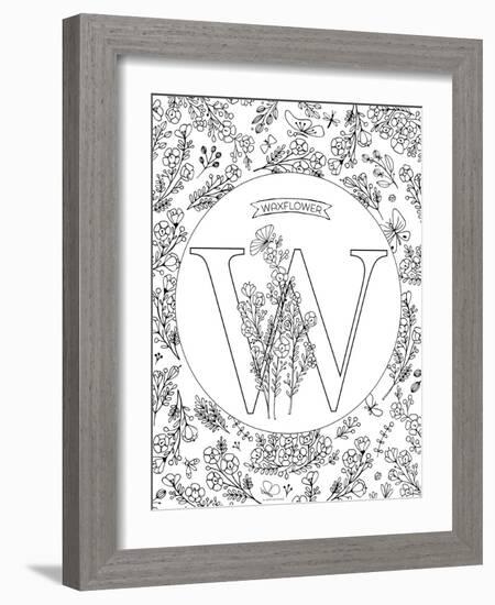W is for Waxflower-Heather Rosas-Framed Art Print