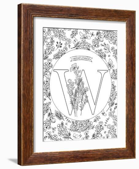 W is for Waxflower-Heather Rosas-Framed Art Print