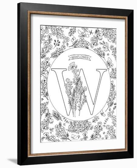 W is for Waxflower-Heather Rosas-Framed Art Print