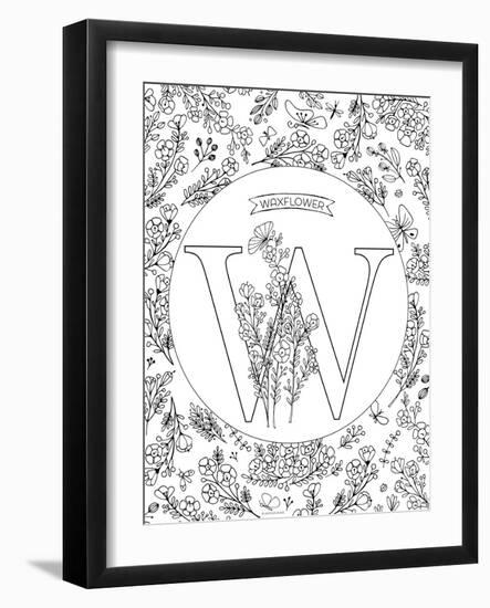 W is for Waxflower-Heather Rosas-Framed Art Print