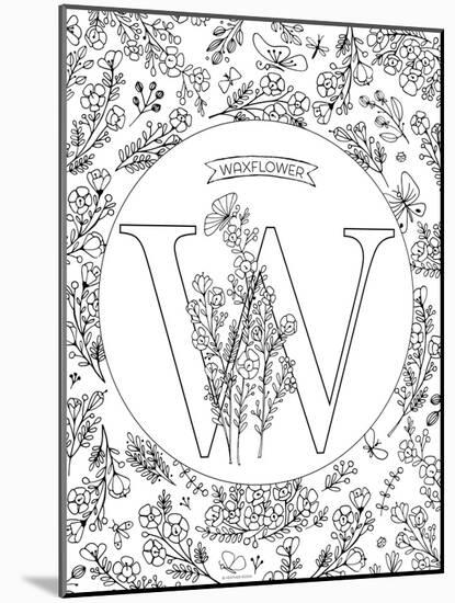 W is for Waxflower-Heather Rosas-Mounted Art Print