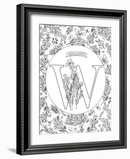 W is for Waxflower-Heather Rosas-Framed Art Print