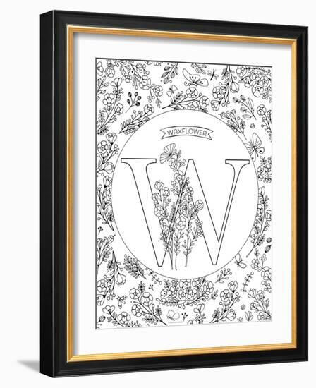 W is for Waxflower-Heather Rosas-Framed Art Print