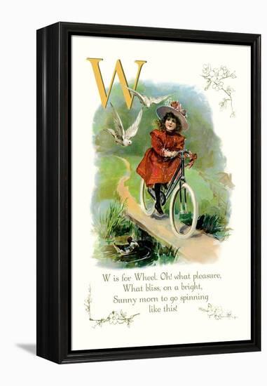 W is for Wheel-null-Framed Stretched Canvas