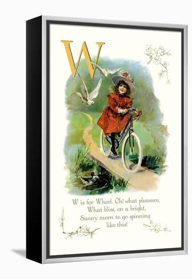 W is for Wheel-null-Framed Stretched Canvas