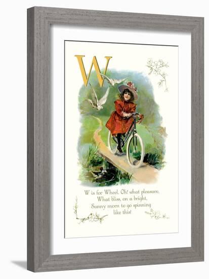 W is for Wheel-null-Framed Art Print