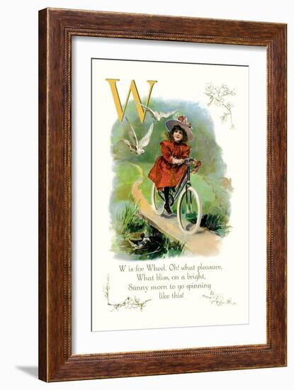 W is for Wheel-null-Framed Art Print