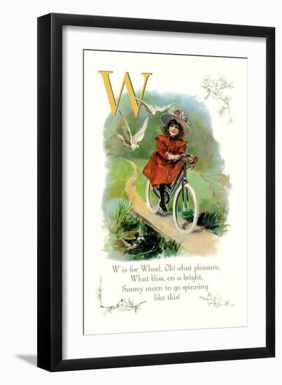 W is for Wheel-null-Framed Art Print