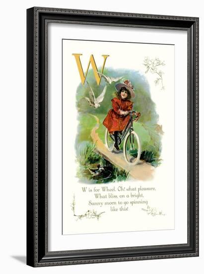 W is for Wheel-null-Framed Art Print