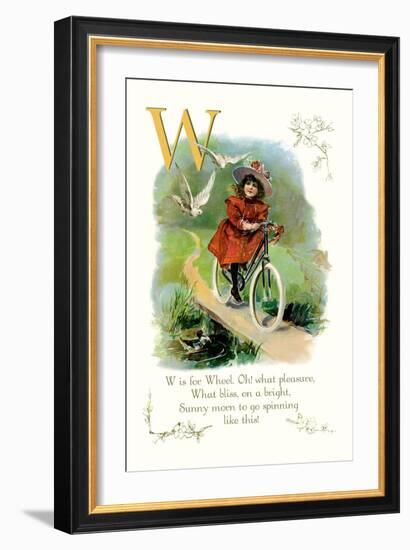 W is for Wheel-null-Framed Art Print