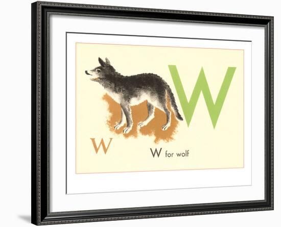 W is for Wolf-null-Framed Art Print