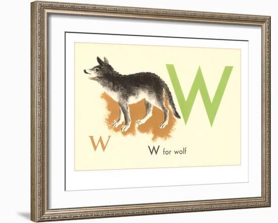 W is for Wolf-null-Framed Art Print