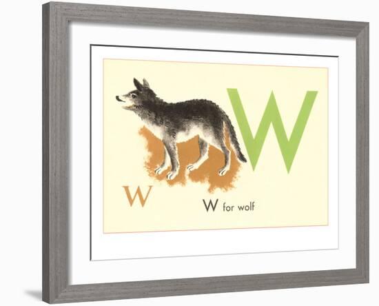 W is for Wolf-null-Framed Art Print