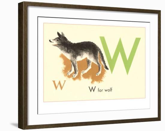 W is for Wolf-null-Framed Art Print