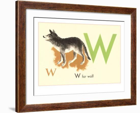 W is for Wolf-null-Framed Art Print