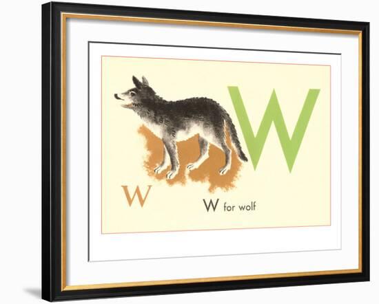 W is for Wolf-null-Framed Art Print