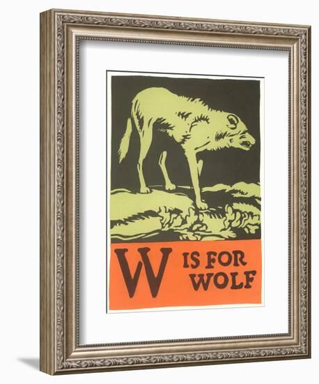 W is for Wolf-null-Framed Premium Giclee Print