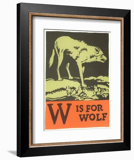 W is for Wolf-null-Framed Premium Giclee Print